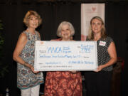 Members of 100 Women Who Care Clark County presented $7,725 to the YWCA- Sexual Assault Program on Aug. 9.