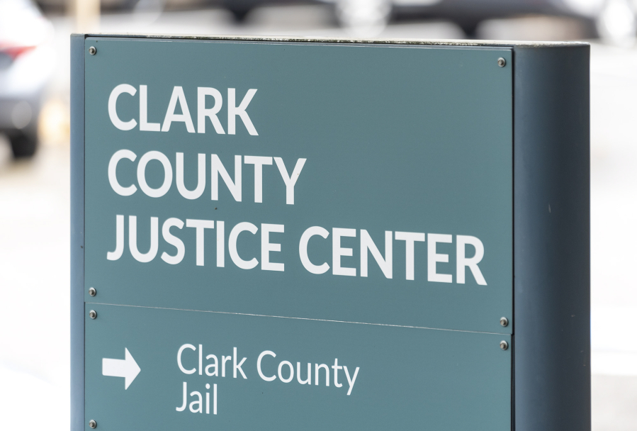 Signage points out the location of the Clark County Jail on Wednesday.