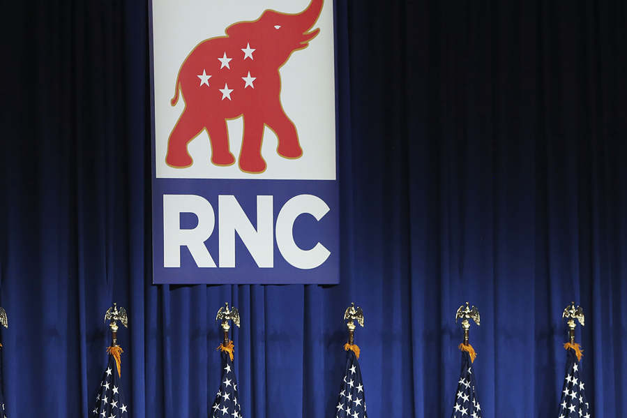 FILE - Republican National Convention, Aug. 24, 2020, in Charlotte, N.C. The Republican National Committee said Friday that it will hold its 2028 convention in Houston. Republicans have chosen Houston to host their 2028 national convention.