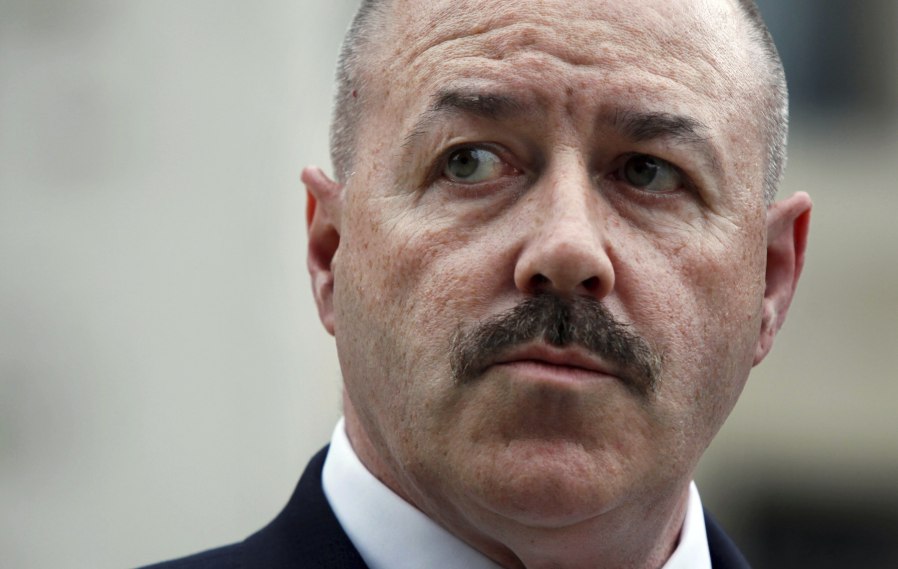 FILE - In this June 4, 2009 file photo, former New York City police Commissioner Bernie Kerik stands outside the Federal Court in Washington.  Kerik has met with investigators from special counsel Jack Smith's team. Kerik's meeting is part of the government's case accusing former President Donald Trump of working to overturn his 2020 election loss. Kerik's attorney says Kerik met with government officials Monday to discuss Trump lawyer Rudy Giuliani's efforts to overturn the Republican president's loss to Democrat Joe Biden.
