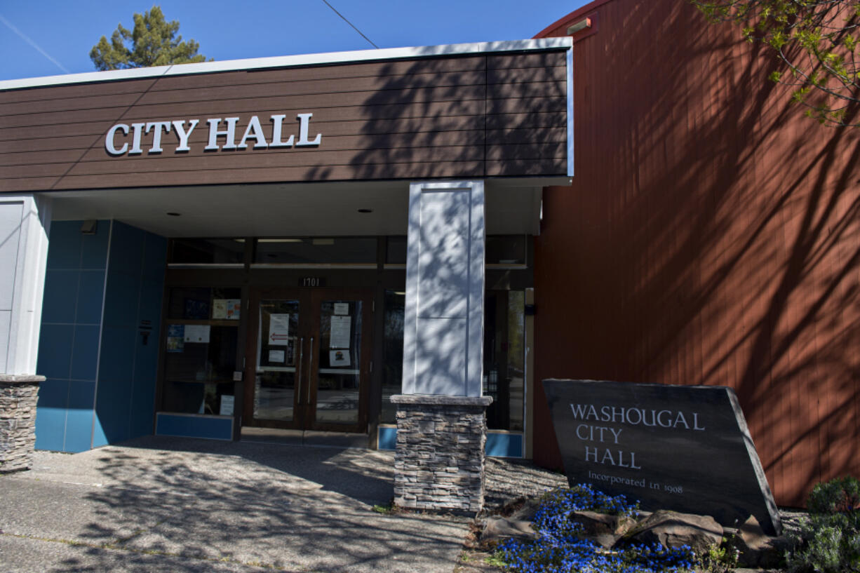 Washougal City Hall is pictured Tuesday morning, April 14, 2020.