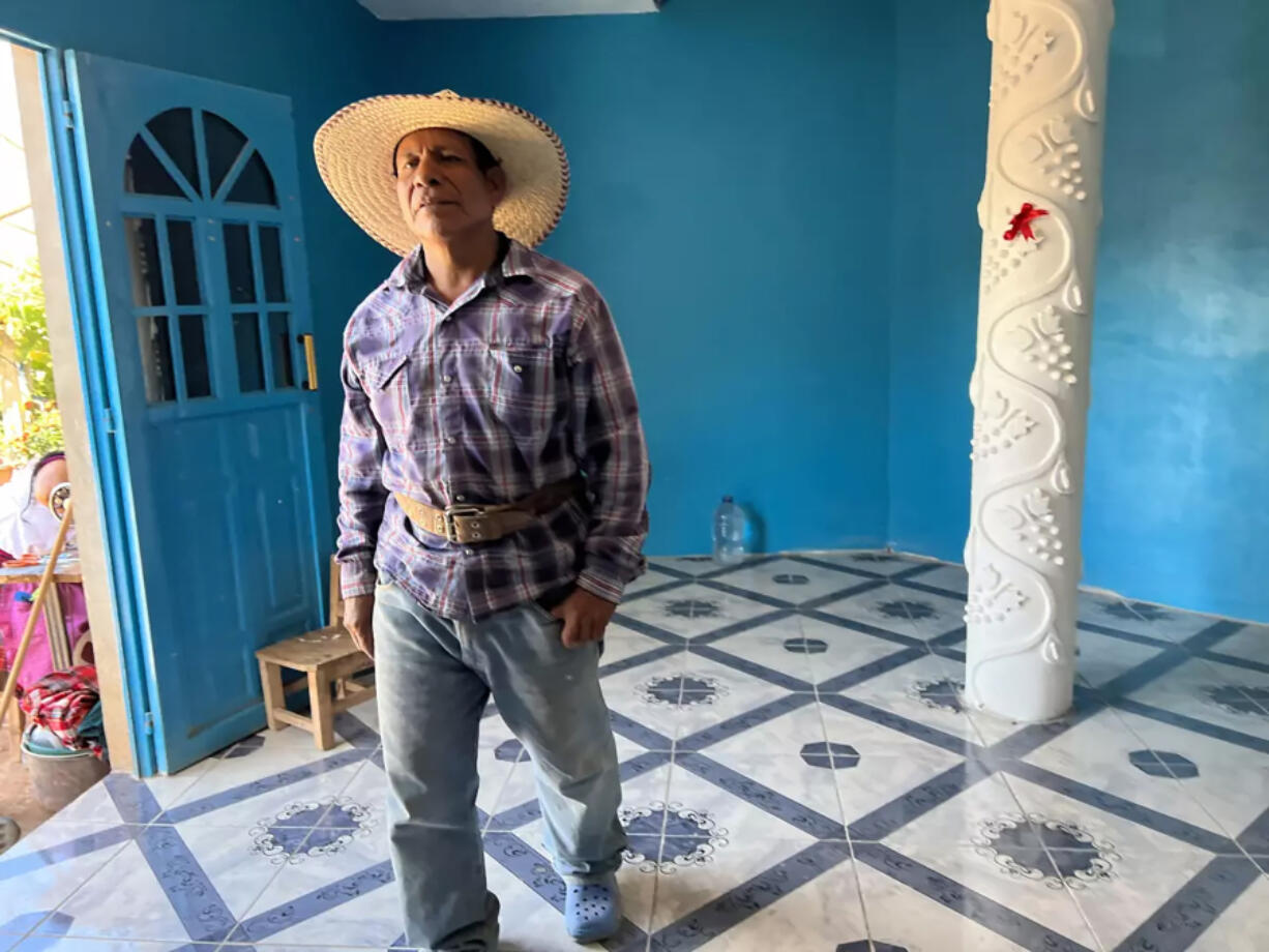 Contractor Pedro Sv?nchez Martv?nez started building his home in San Bartolomv(C) Quialana, Mexico, seven years ago. He???d hoped to be done in a year, but the weaker dollar has added a couple of years to the timeline. (Patrick J.