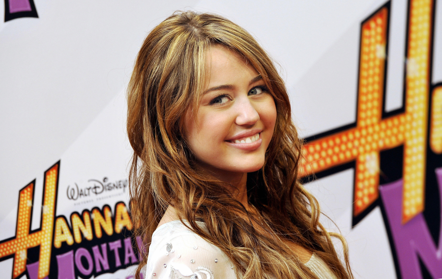Miley Cyrus on the red carpet for the film "Hannah Montana - The Movie" on April 25, 2009, in Munich, Germany.