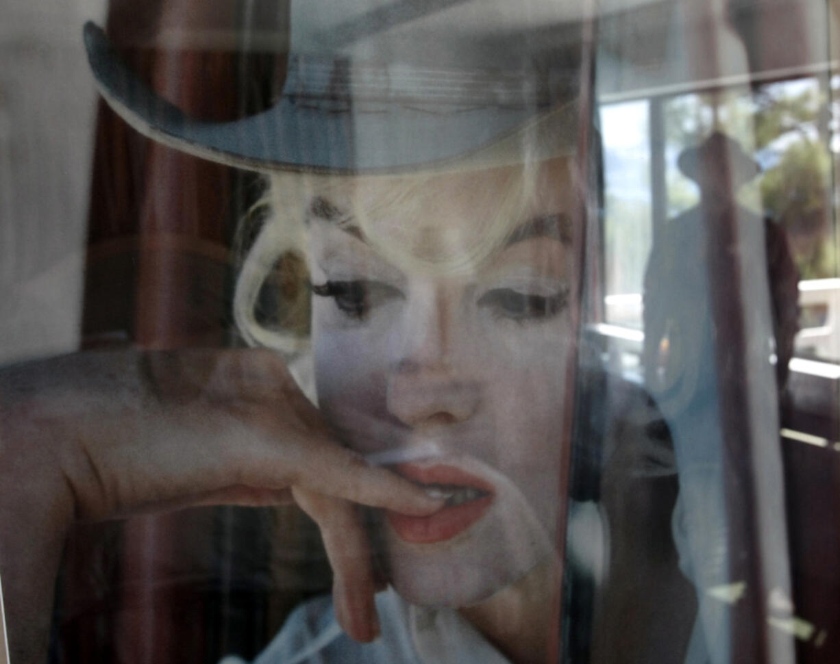 A photo of Marilyn Monroe hangs in Cottage No. 3 at the historic Cal Neva resort on May 22, 2009. (Allen J.