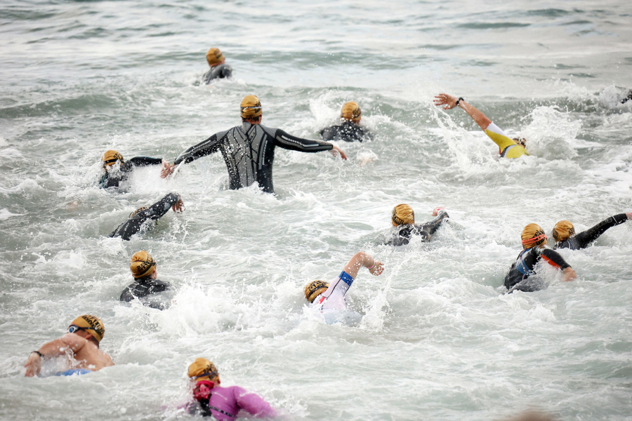 A general view of the atmosphere during the celebrities race at the 37th Annual Malibu Triathlon on Sept. 18, 2022, in Malibu, California.