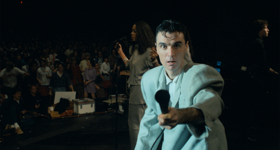 David Byrne of the Talking Heads in "Stop Making Sense." (A24)