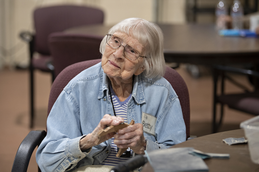 Betty Eves has been volunteering at Friends of the Carpenter every day for the past nine years.