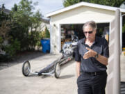 Vancouver resident Mike Myers, who recently recovered the drag car he raced in his 20s, says handling these rocket-like vehicles is more about aiming than driving.
