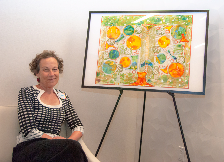 Writer artist Bija Gutoff found that the visual arts provided her with an outlet for her feelings as she faced her second cancer diagnosis in less than a decade. Her work is featured at Legacy Cancer Healing Center's 2023-24 Art in Residence exhibit.