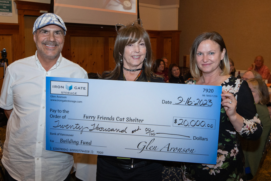 Longtime sponsor and mentor Glen Aronson of Iron Gate Storage has donated $20,000 to Furry Friends Cat Shelter for its building fund.