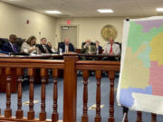 FILE - An Alabama Senate committee discusses a proposal to draw new congressional district lines on July 20, 2023, in Montgomery, Ala. The Supreme Court's decision last June siding with Black voters on a redistricting case in Alabama gave Democrats and voting rights activists a surprise opportunity ahead of the 2024 elections to have congressional maps redrawn in a handful of states. Fast forward three months and maps in Alabama and other states that could produce more districts represented by Black lawmakers still don't exist.