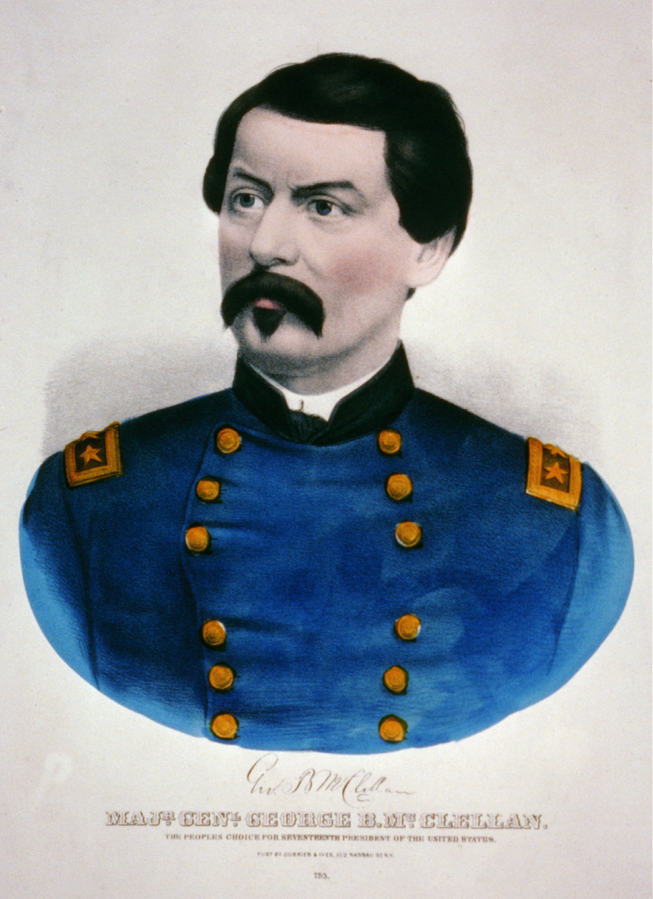 Maj. Gen. George B. McClellan used this portrait in his presidential bid against President Abraham Lincoln in 1864. Like several other Civil War generals, McClellan served at the Vancouver Barracks before the war. While there, he was a captain under Col. B.L.E. Bonneville, the post commander. Because he was in the engineering corps, he did a survey attempting to find the best routes for roads and railroads for Isaac Stevens, Washington Territory governor.