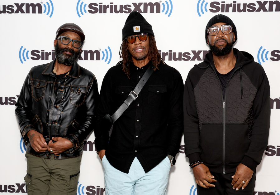 From left, D'Wayne Wiggins, Amar Khalil and Timothy Riley of "Tony! Toni! Tone!" at SiriusXM Studios on Sept. 27 in New York.