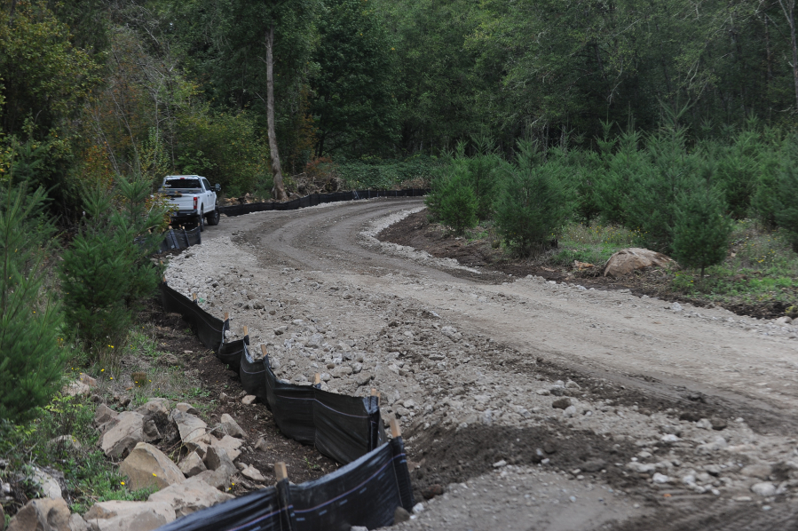 Portland Vancouver Junction Railroad is building a road as part of its efforts to expand the Chelatchie Rail Yard. Residents in the area say the road is blocking a fish-bearing stream that flows into Chelatchie Creek.
