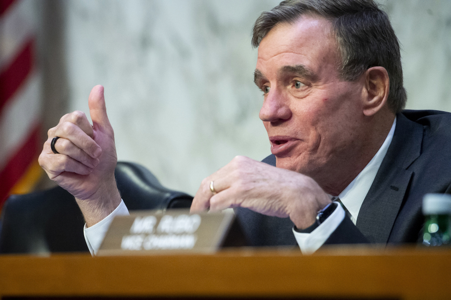 Chairman Mark Warner, D-Va., at a Senate Intelligence Committee hearing in March 2023, said generative models can improve cybersecurity.
