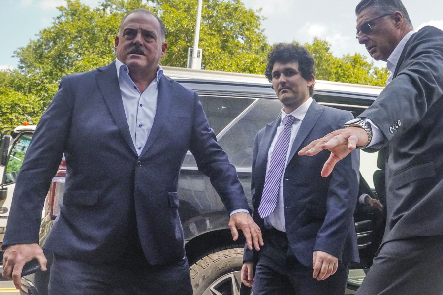 FILE - FTX founder Sam Bankman-Fried arrives at Manhattan federal court, Friday, Aug. 11, 2023, in New York. A lawyer for Bankman-Fried said Wednesday, Oct. 25, 2023, the FTX founder plans to testify at his fraud trial.