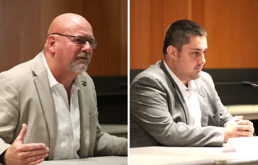 Washougal voters will choose between David Stuebe, left, and Gabriel Stone in the November general election for the City’s No. 1 council position.