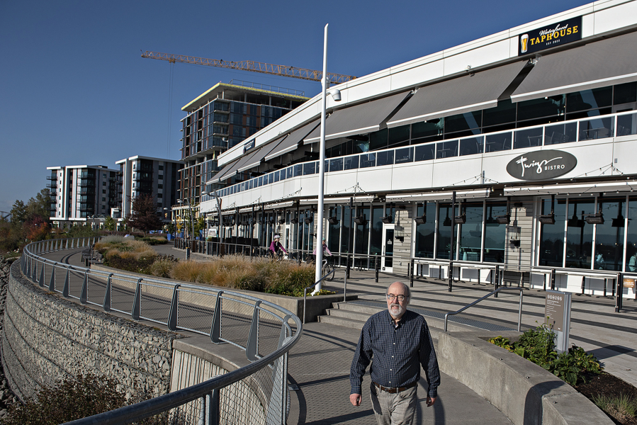 Scott Bailey walks along Vancouver&rsquo;s redeveloped waterfront, one of the many changes he has seen unfold as Southwest Washington&rsquo;s regional economist for more than 30 years.