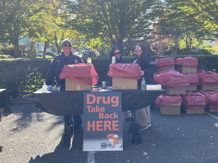 More than 413 residents in Clark and Klickitat counties safely dropped off a total of 1,504 pounds of unused medications and syringes during a multisite drug take-back event on Oct. 28.