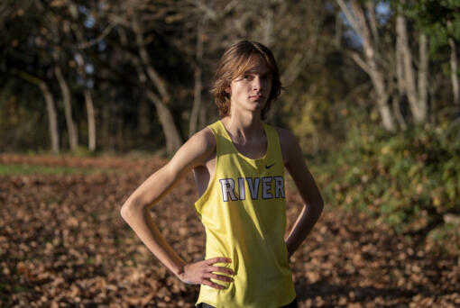 All-Region boys cross country runner of the year, Jacob McManus, is pictured at Columbia River High School on Monday afternoon, Nov. 20, 2023.