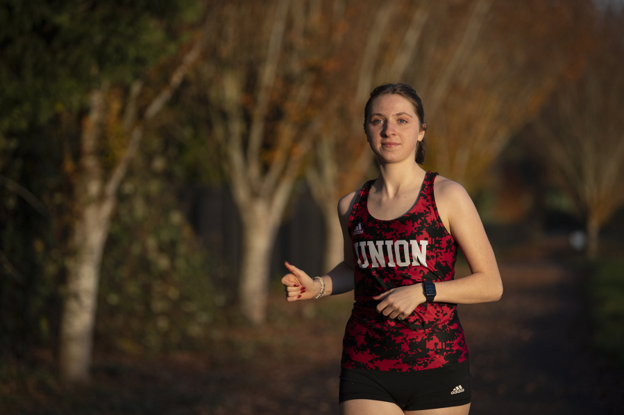 All-Region Girls Cross Country runner of the year, Charlotte Wilson, of Union High School is pictured on Thursday afternoon, Nov. 16, 2023.