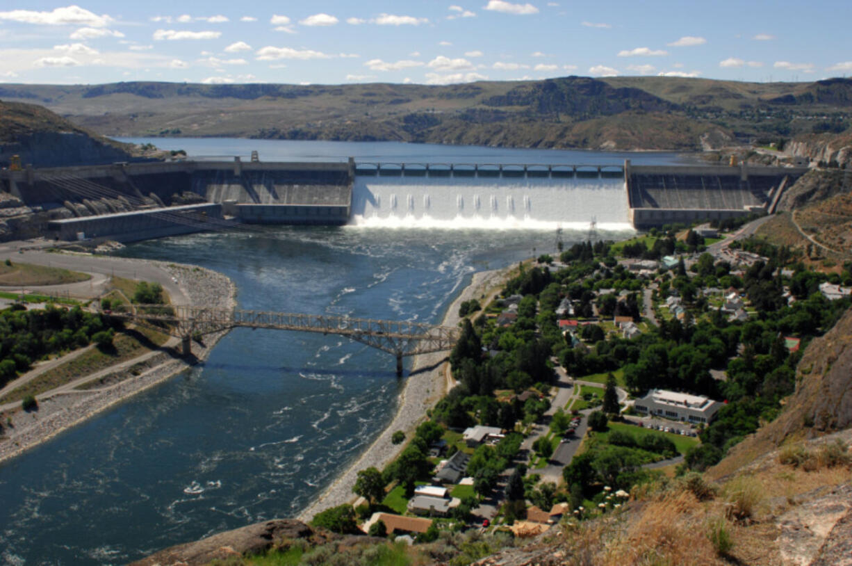 Construction of the Grand Coulee Dam in Washington began in 1933 and was completed in 1942. It is the largest hydropower producer in the U.S. and also part of the Columbia Basin Project, irrigating more than 600,000 acres.