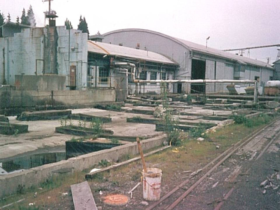 This undated photo shows Pacific Wood Treating before it shut down in 1993. The Port of Ridgefield has completed its environmental cleanup of the site.