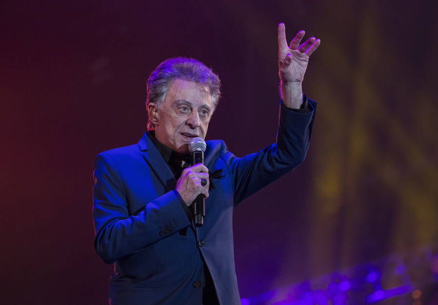 Frankie Valli of The Four Seasons performs Sept. 10, 2016, during the BBC Proms In The Park at Hyde Park in London.