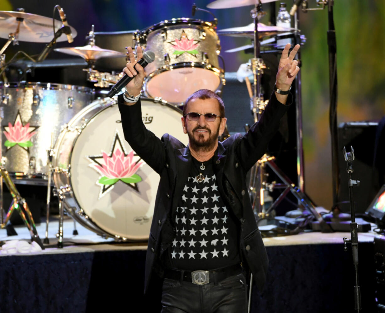 Ringo Starr performs during the Ringo Starr and his All Starr Band concert at the Greek Theatre on Sept. 1, 2019, in Los Angeles.