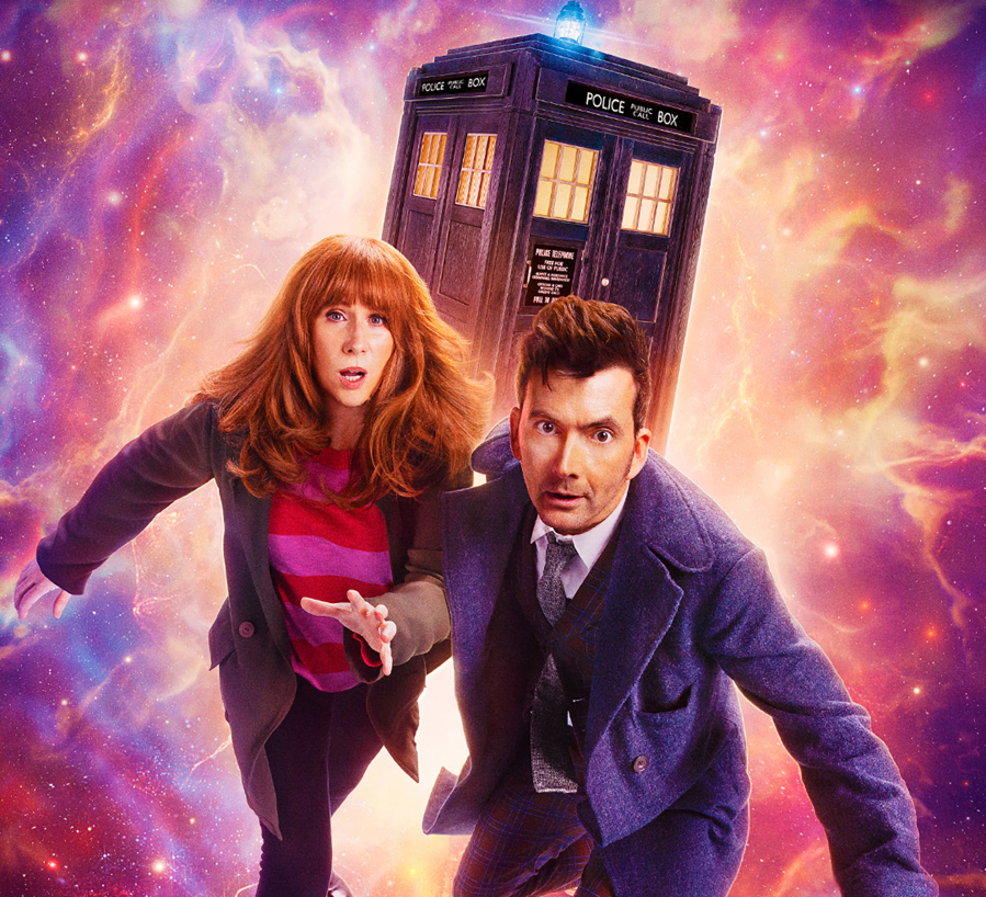 Catherine Tate, left, and David Tennant return to &ldquo;Doctor Who&rdquo; for three special episodes to mark the British sci-fi series&rsquo; 60th anniversary.