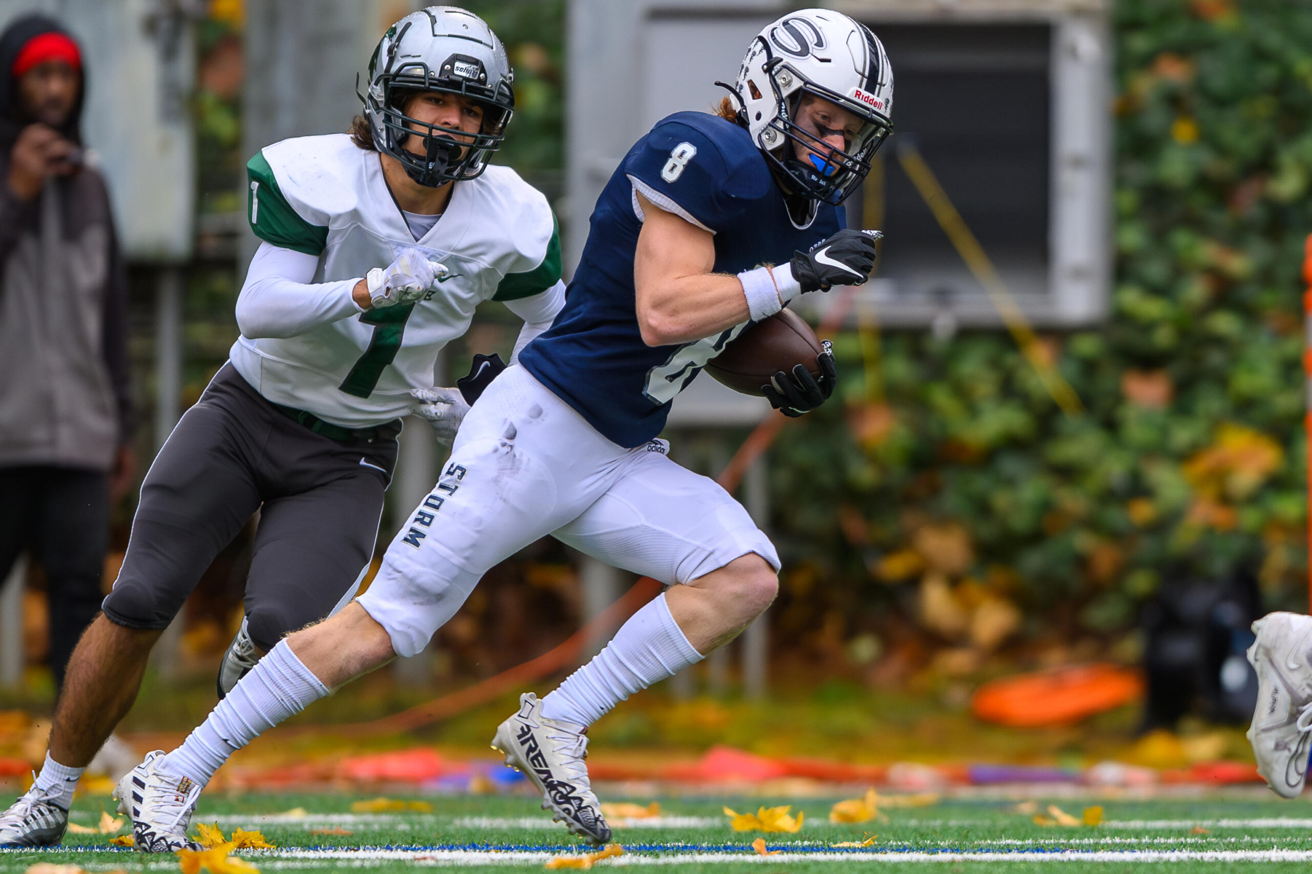 Skyview receiver Gavin Packer races up field during Skyview's 42-7 Class 4A state playoff victory over Skyline on Saturday, Nov. 11, 2023, at Kiggins Bowl.