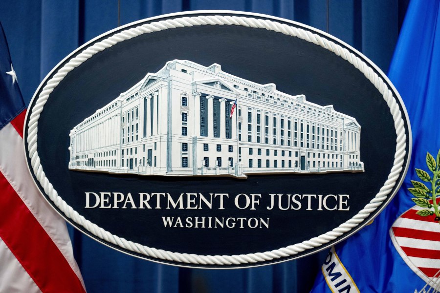 FILE - The Justice Department in Washington, Nov. 18, 2022. A government official says the U.S. has thwarted a plot to kill Sikh separatist leader Gurpatwant Singh Pannun on American soil. First reported by the Financial Times, the official says U.S. authorities are concerned that the Indian government may have had prior knowledge of the plot against him.