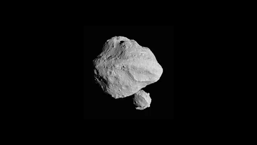 This photo was taken by the Lucy spacecraft during Wednesday's flyby of asteroid Dinkinesh, 300 million miles from Earth.  The asteroid's little companion was a surprise to everyone.