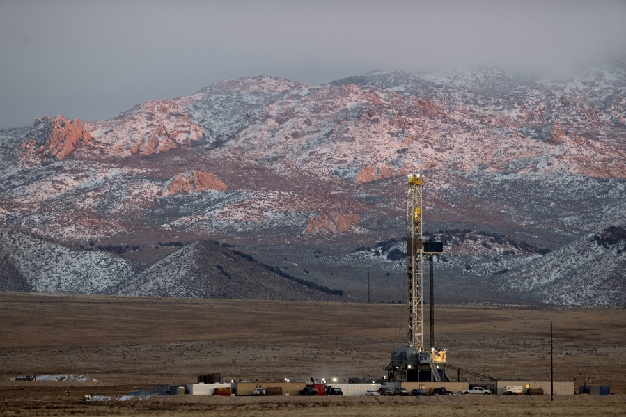 A drill rig stands at a Fervo Energy geothermal site under construction near Milford, Utah, Sunday, Nov. 26, 2023. In Nevada, Fervo&rsquo;s first operational pilot project has begun pumping carbon-free electricity onto the state&rsquo;s grid to power Google data centers, Google announced Tuesday, Nov. 28. Fervo is using the Nevada pilot to launch larger projects like this one in Utah.