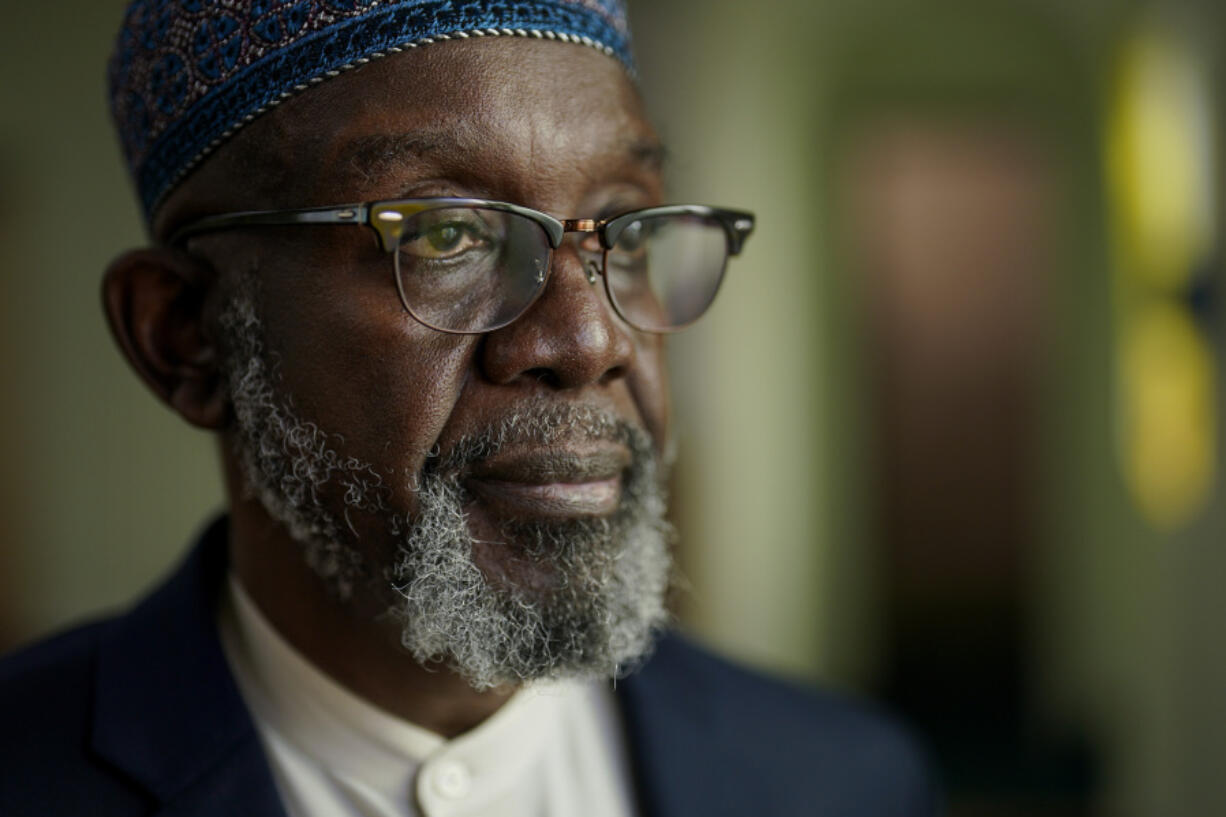 Retired Lt. Col. Abdul Rasheed Muhammad stands for a portrait at the Masjidul Taqwa of San Diego mosque where he serves as Imam, Friday, Nov. 17, 2023, in San Diego. Muhammad was the first Muslim chaplain in the U.S. armed forces.