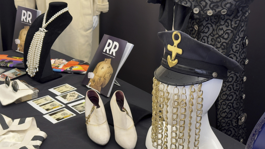 Some of the distinctive fashion pieces worn by the late pop superstar Prince appear on display at an auction house in Amherst, N.H., Monday, Nov. 13, 2023, as fans prepare to celebrate the 40th anniversary of &ldquo;Purple Rain.&rdquo; RR Auction of Boston says the collection was assembled by a French collector based in Paris who had originally hoped to open a museum celebrating one of the most inventive and influential musicians of modern times until Paisley Park opened, prompting him to put his pieces up for auction.