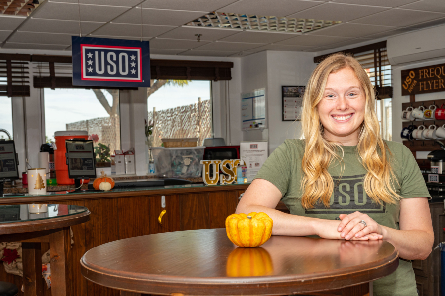 Alysa Stratman of Vancouver is the center operations manager at United Service Organizations (USO) Rota.