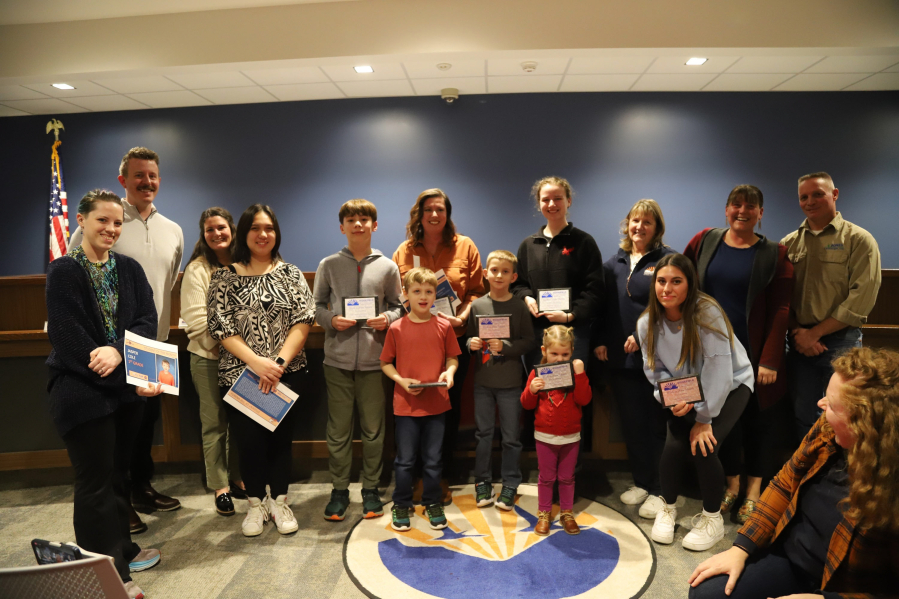 Ridgefield School District officials recognized the December 2023 employee and students of the month at the Dec.