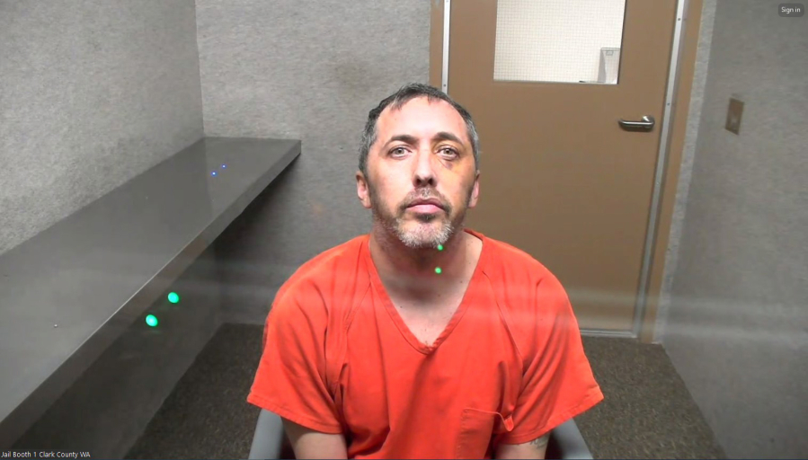 Cody J. Slot, 40, appears Wednesday in Clark County Superior Court on charges of attempted first-degree murder and first-degree assault. He's accused of stabbing another man about a dozen times, causing him to undergo multiple surgeries for his wounds.