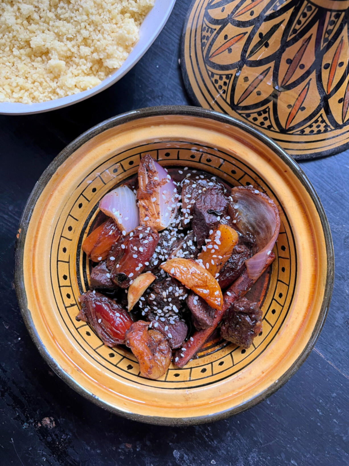 Dates, commonly known as the &ldquo;bread of the dessert&rdquo; in the Middle East, give a sweet supporting hand to this easy lamb tagine.