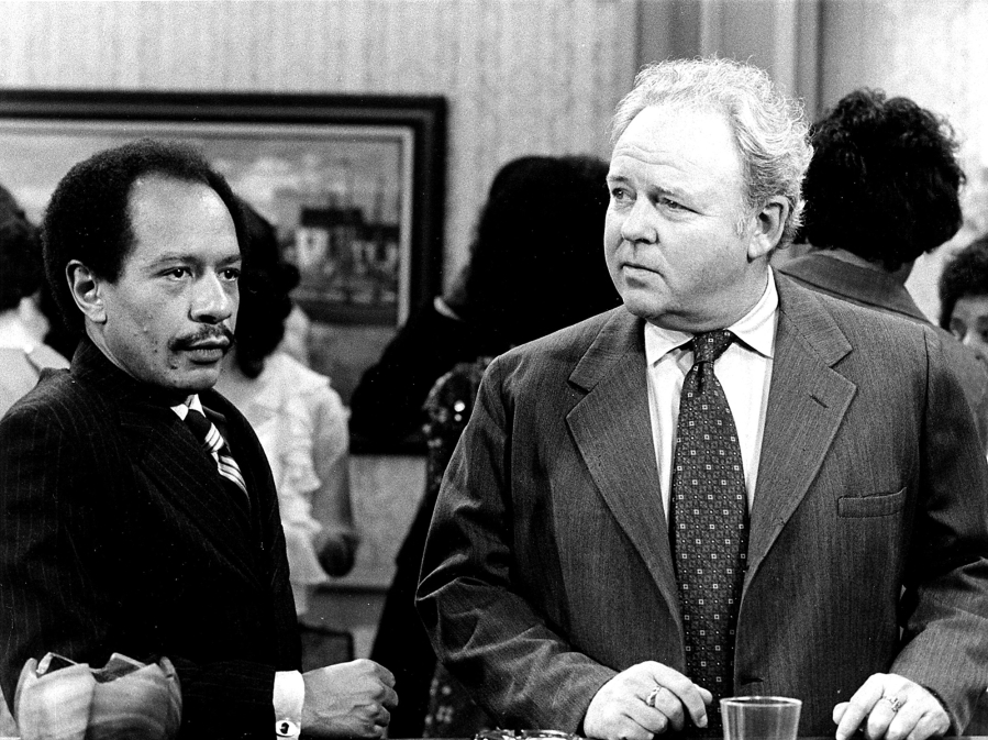 Sherman Hemsley, left, as George Jefferson and Carroll O&rsquo;Connor as Archie Bunker in &ldquo;All in the Family.&rdquo; (Globe Photos/ZUMA Wire)