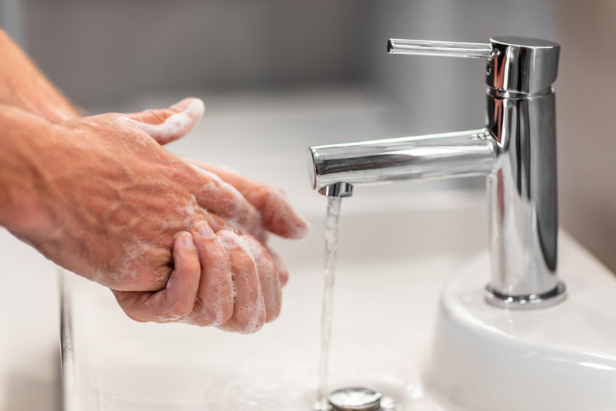 Washing your hands with soap and water frequently can help limit the transfer of bacteria, viruses and other microbes.