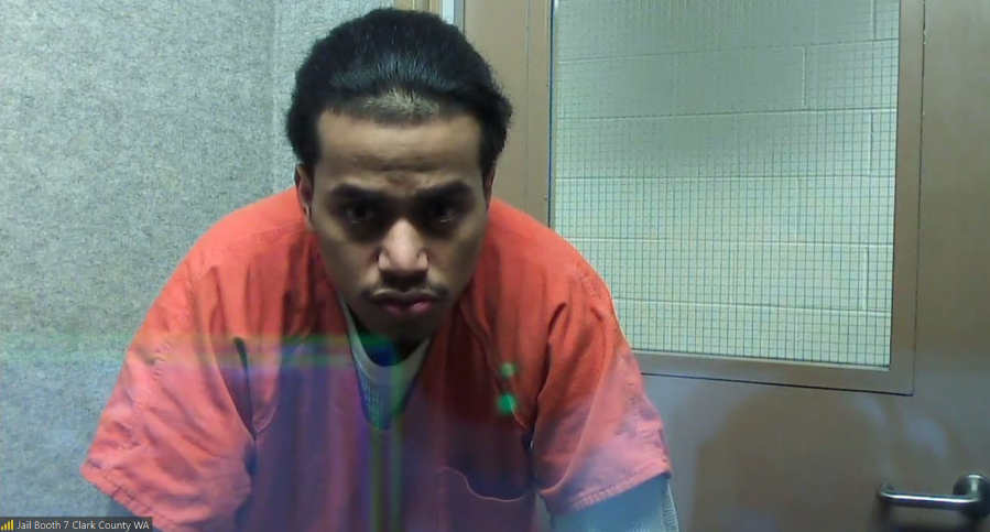 MJ Joker, 20, of Portland makes a first appearance Tuesday in Clark County Superior Court on a warrant for attempted first-degree murder. Joker is accused of shooting a family member of a woman he had dated. A judge set his bail at $1.5 million in that case.