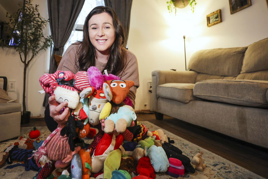 Woman collects, donates toys for homeless pets