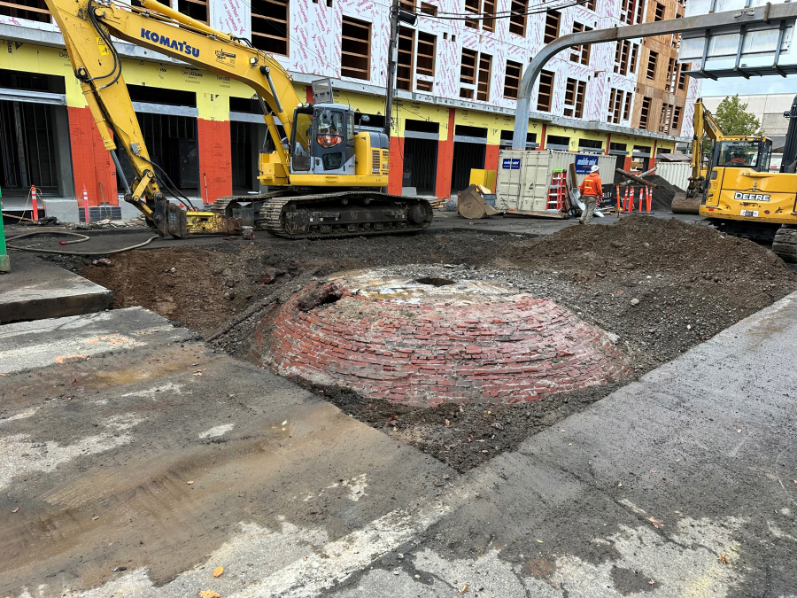 An old brick cistern was found in a downtown Vancouver street in October, bringing construction to a halt.