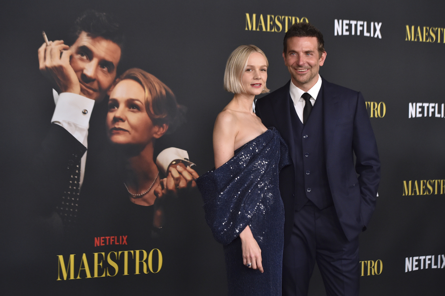 Carey Mulligan and Bradley Cooper arrive Dec. 12 at a special screening of &ldquo;Maestro&rdquo; at the Academy Museum of Motion Pictures in Los Angeles.