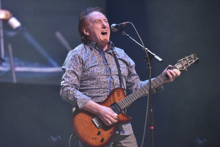 FILE - Denny Laine performs, Thursday Jan, 17, 2019, at the Arcada Theatre in St. Charles, Ill. Laine, a British singer, songwriter and guitarist who performed in an early, pop-oriented version of the Moody Blues and was later Paul McCartney&rsquo;s longtime sideman in the ex-Beatle&rsquo;s solo band Wings, died Tuesday, Dec. 5, 2023, his wife said in a social media post.