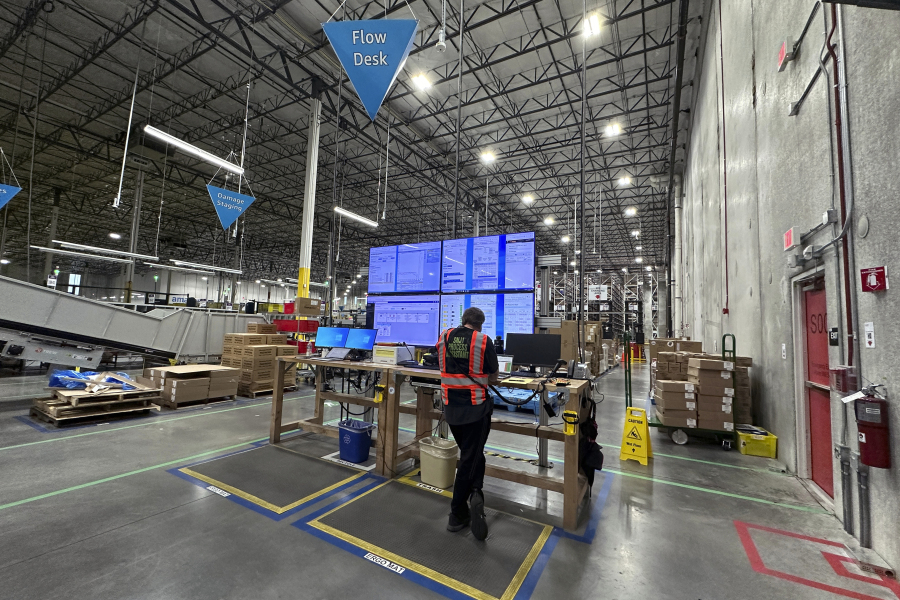 An Amazon same-day delivery fulfillment shipping center is in Woodland Park, New Jersey, on Monday, December 18, 2023. Same-day delivery sites are smaller warehouses that are located in metro areas and predominantly store the top 100,000 products customers want. Some of America&rsquo;s biggest retailers are working to increase their shipping speeds to please shoppers expecting faster and faster deliveries. Walmart, Target and Amazon are all-in on the shipping wars, a move retail experts say will help them maintain a competitive edge against low-cost Chinese retailers Shein and Temu. Walmart and Target&rsquo;s investments are also aimed at narrowing the gap in delivery speed with Amazon, which has set the standard for fast shipping and remains the king of speed.