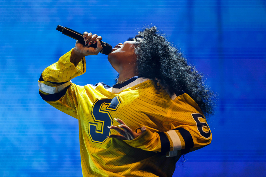 Singer SZA performs March. 14 at the Oakland Arena in Oakland, Calif.
