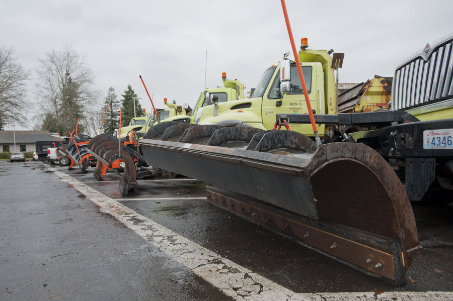 Snow plows are lined up and ready for whatever weather hits Clark County.